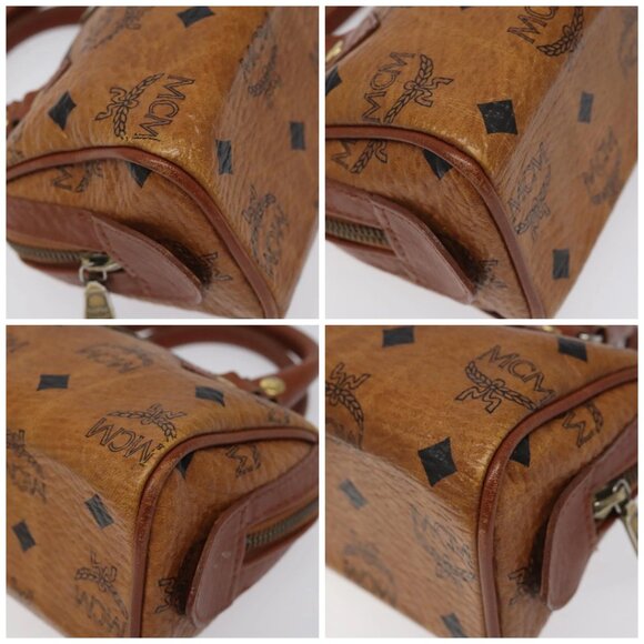 MCM Vicetos Logogram Hand Bag PVC Leather 2way Brown Auth sw254 - Picture 16 of 16